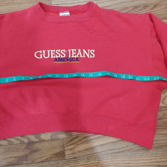 Vintage 80's GUESS? Loose Fit Belly Top - Picture 3 of 7